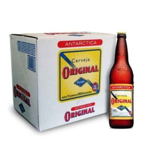 Cerveja Antarctica Original garrafa 600ml caixa com 12