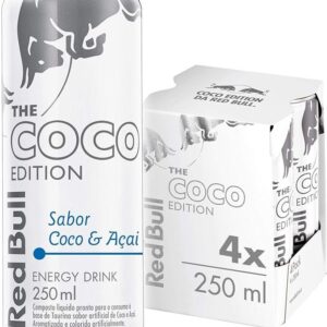Pack de 4 Latas Red Bull Energético, Coco e Açaí, 250ml