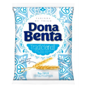 Kit com 10 Farinha De Trigo Tradicional Dona Benta 1kg