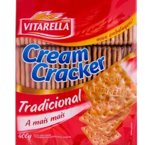 Biscoito Vitarella Cream Cracker 400g Tradicional Cx 20 Pacotes