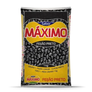 Feijão Preto Máximo 1kg - Fardo com 10 Unidades