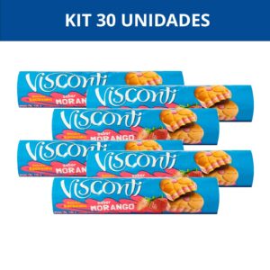 Kit Biscoito Recheado 30 Unidades Visconti 125g