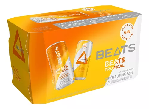 Bebida Mista Alcoólica Tropical Beats Lata 269ml Com 8 Un