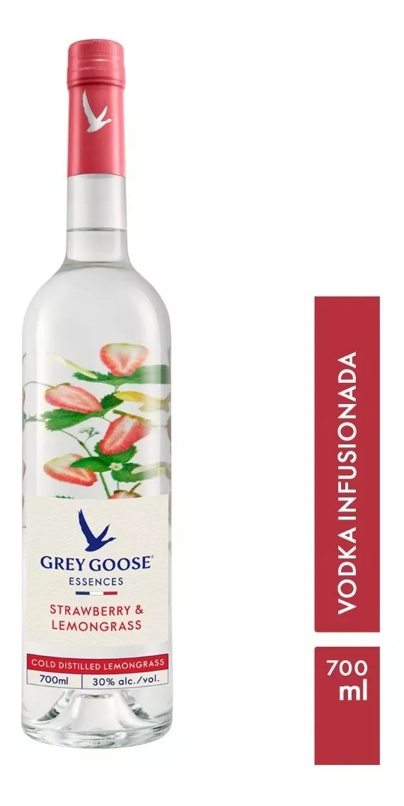 Vodka Grey Goose, Vodka, Essences, Morango e Capim-Limão, 750 ml
